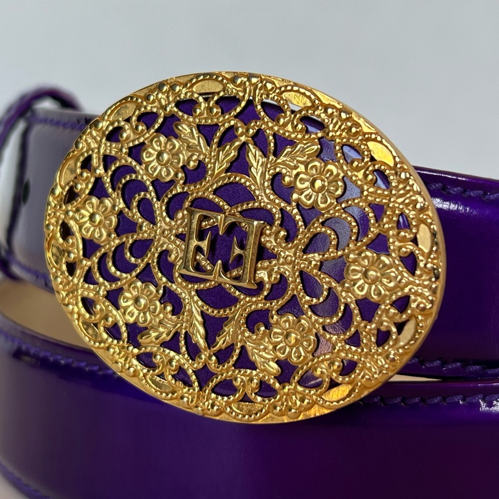 1990’s Escada EE Filigree Belt 38/8 - Picture 2 of 7